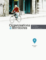 Organisations & Territoires - image de la couverture vol. 27 n. 1